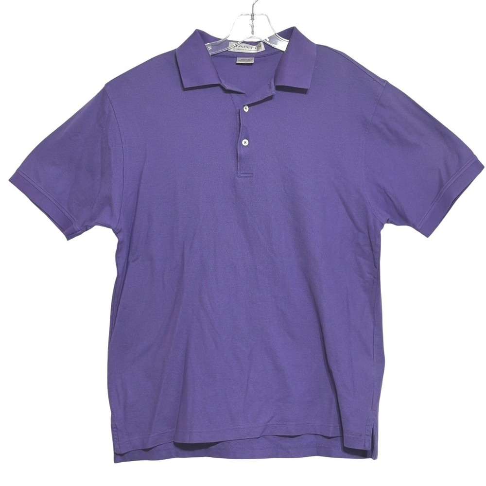 Martin Polo Shirt Men Purple Short Sleeve Pima Cotton Golf Dadcore Athleisure M